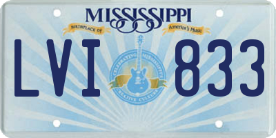 MS license plate LVI833