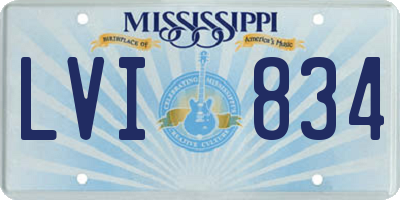 MS license plate LVI834