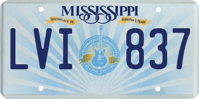 MS license plate LVI837
