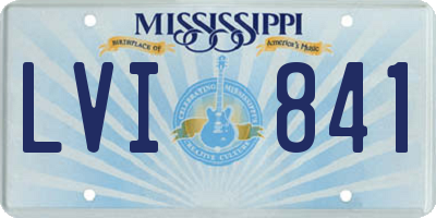 MS license plate LVI841