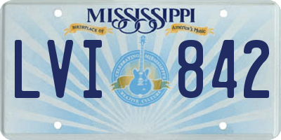 MS license plate LVI842