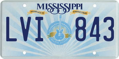 MS license plate LVI843