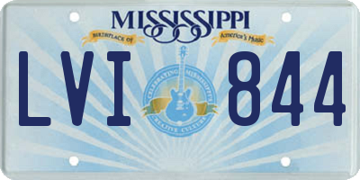 MS license plate LVI844