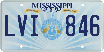MS license plate LVI846