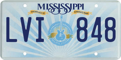 MS license plate LVI848