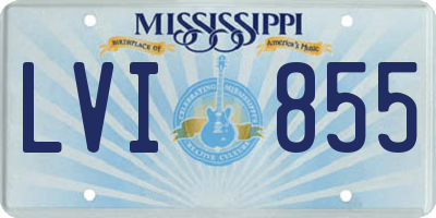 MS license plate LVI855