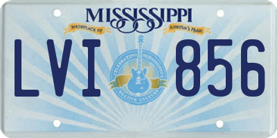 MS license plate LVI856