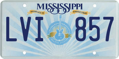 MS license plate LVI857