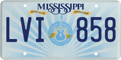 MS license plate LVI858