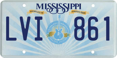 MS license plate LVI861