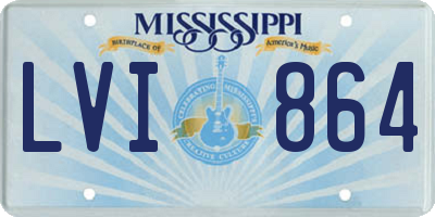 MS license plate LVI864