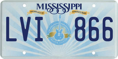 MS license plate LVI866