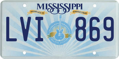 MS license plate LVI869