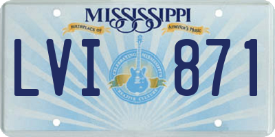 MS license plate LVI871