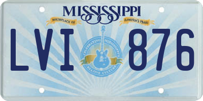 MS license plate LVI876