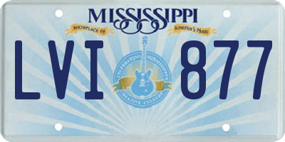 MS license plate LVI877