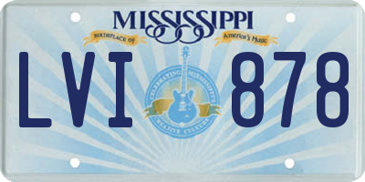 MS license plate LVI878