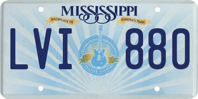 MS license plate LVI880