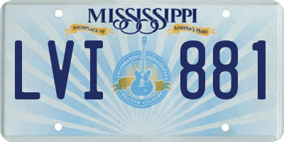 MS license plate LVI881