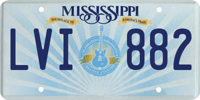 MS license plate LVI882