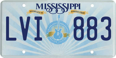 MS license plate LVI883