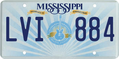 MS license plate LVI884