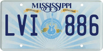 MS license plate LVI886