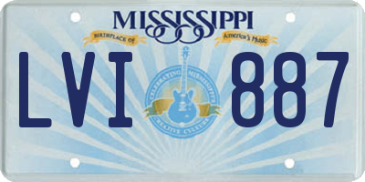 MS license plate LVI887