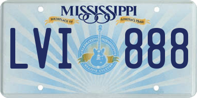 MS license plate LVI888