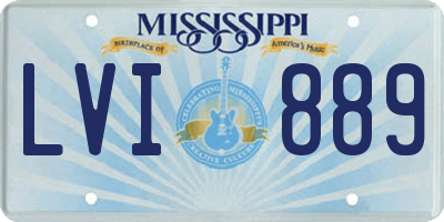MS license plate LVI889