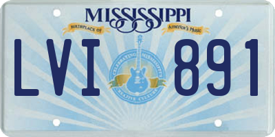 MS license plate LVI891