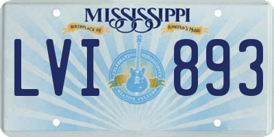 MS license plate LVI893