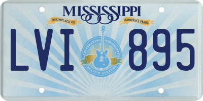 MS license plate LVI895