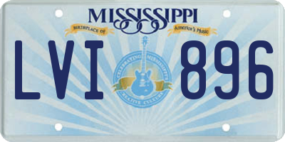 MS license plate LVI896