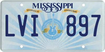 MS license plate LVI897