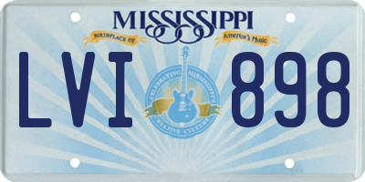 MS license plate LVI898