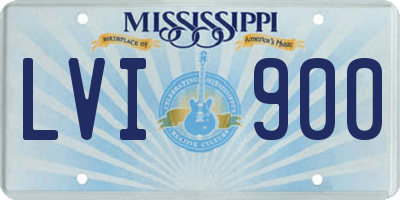 MS license plate LVI900