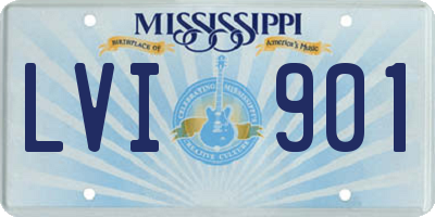 MS license plate LVI901