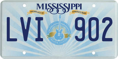 MS license plate LVI902