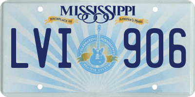 MS license plate LVI906