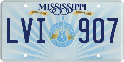 MS license plate LVI907