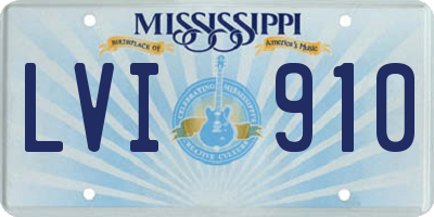 MS license plate LVI910