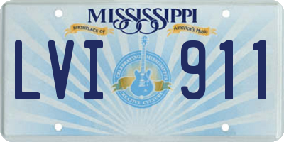 MS license plate LVI911