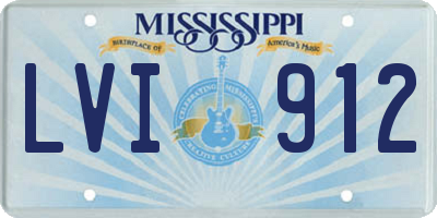 MS license plate LVI912