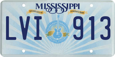 MS license plate LVI913
