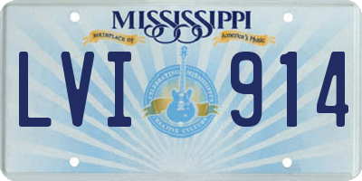 MS license plate LVI914