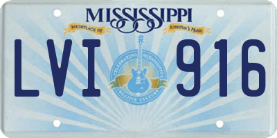 MS license plate LVI916