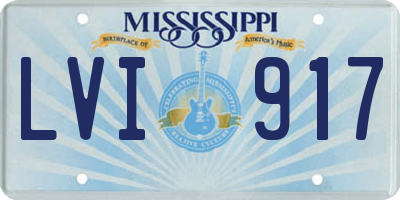 MS license plate LVI917