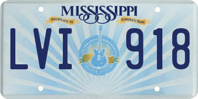 MS license plate LVI918