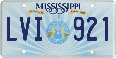 MS license plate LVI921